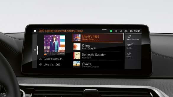 Connected Music della BMW Serie 5 Berlina G30 Connected Music della BMW Serie 5 Berlina G30 Facelift 2020, interni, cockpit