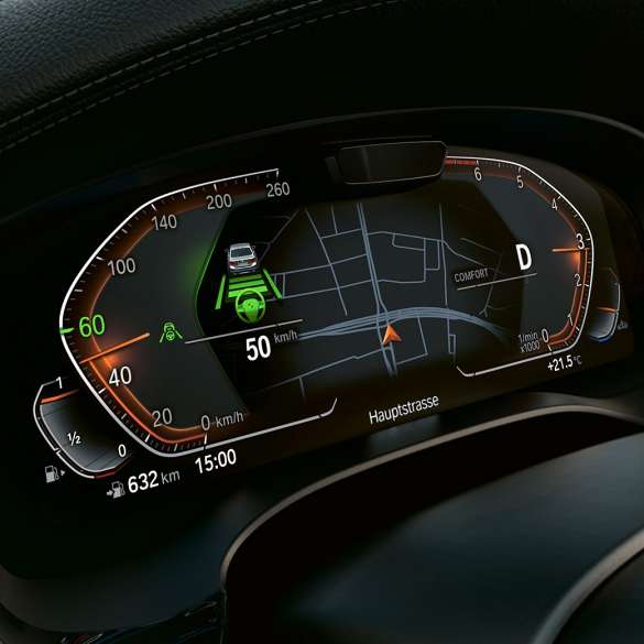 Display informativo della BMW Serie 5 Touring G31 Display informativo della BMW Serie 5 Touring G31 Facelift 2020, Sophisto Grey primo piano