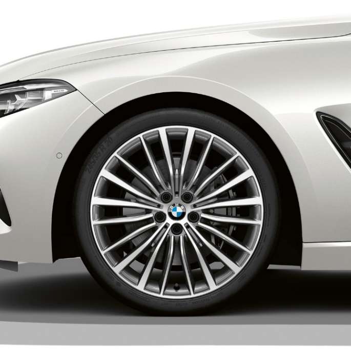 Cerchi in lega leggera da 19", styling multiraggi n° 73 bicolore. BMW Serie 8 Coupé, cerchio in lega leggera da 19'', styling multiraggi n° 731 bicolore.