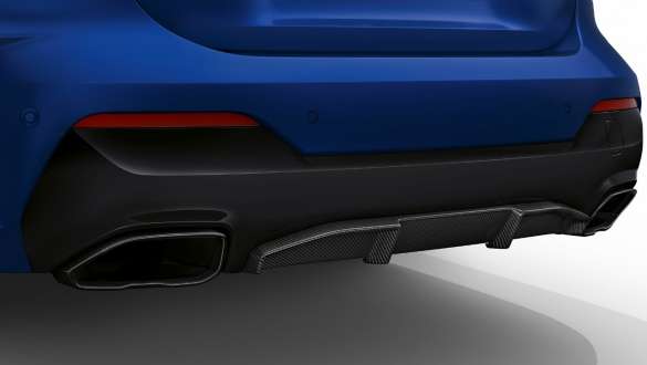 Pacchetto aerodinamico M, Posteriore della BMW M440i xDrive Cabrio G23 2020 BMW M440i xDrive Cabrio BMW Individual Frozen Portimao Blue metallizzato G23 2020 primo piano del posteriore, Pacchetto Aerodinamico M