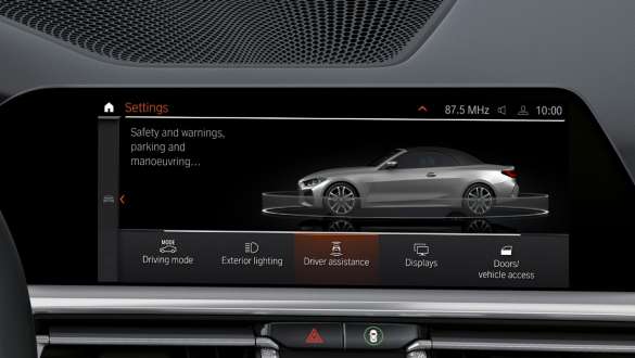 Driving Assistant Professional della BMW M440i xDrive Cabrio G23 2020 Driving Assistant Professional della BMW M440i xDrive Cabrio G23 2020 Interni, Control Display