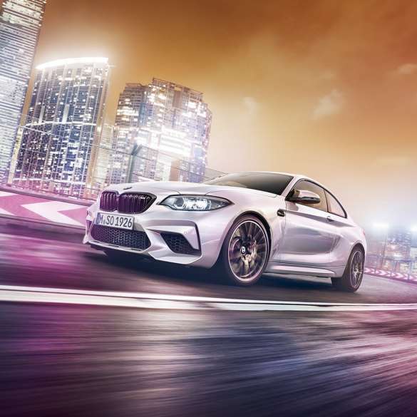Design degli esterni della BMW M2 Competition F87 Gli esterni della BMW M2 Competition F87 2018 Hockenheim Silver metallizzato, vista anteriore a tre quarti