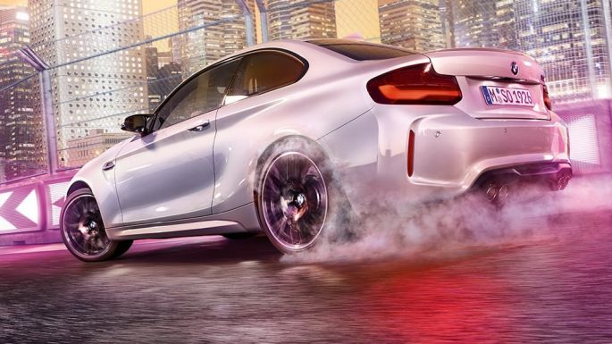 Design della BMW M2 Competition F87 Il design della BMW M2 Competition F87 2018 Hockenheim Silver metallizzato, vista posteriore a tre quarti
