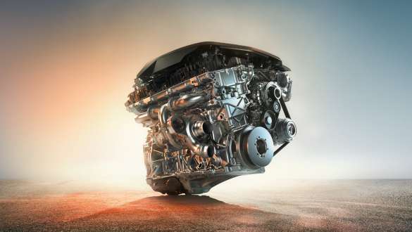 Motore benzina M TwinPower Turbo a 6 cilindri della BMW M240i Coupé F22 Motore benzina M TwinPower Turbo a 6 cilindri della BMW M240i Coupé F22 2017 Sunset Orange metallizzato
