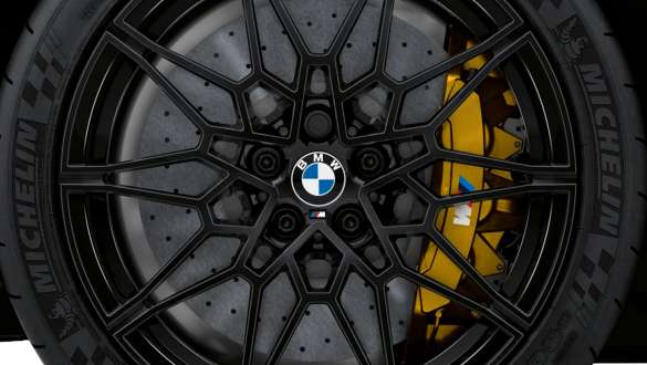 Freni carboceramici M della BMW M3 Berlina G80 2020 BMW M3 Berlina G80 2020 M Freni carboceramici M Primo piano