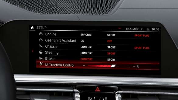 M Setup della BMW M3 Berlina G80 2020 BMW M3 Berlina G80 2020 BMW M3 M Setup Control Display Abitacolo