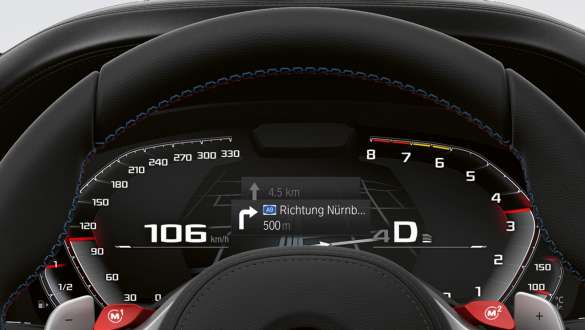 Combinazione di strumenti specifica M della BMW M5 Competition F90 2020 Combinazione di strumenti specifica M in nero lucido della BMW M5 Competition F90 LCI Facelift 2020 cockpit