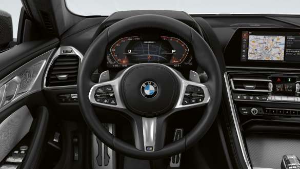 Volante in pelle M della BMW M850i xDrive Gran Coupé G16 Volante in pelle M della BMW M850i xDrive Gran Coupé G16 2019, abitacolo