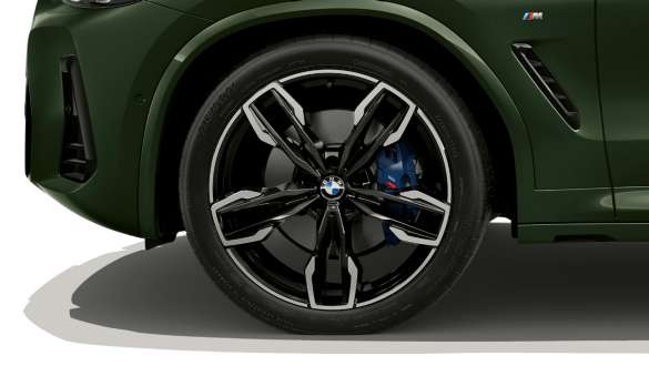 Cerchi in lega leggera M da 21’‘ M styling a doppi raggi nº 718 M BMW X3 M40i M40d G01 LCI Facelift 2021 BMW X3 M40i M40d G01 LCI Facelift 2021 Malachit Green metallizzato Cerchi in lega leggera M da 21’‘ styling a doppi raggi nº 718 M