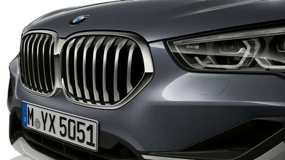 BMW X1 M, doppio rene BMW. F48 BMW X1, primo piano del doppio rene BMW. F48