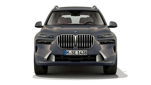 BMW X7 G07 LCI vista frontale Sparkling Copper Grey metallizzato BMW X7 G07 LCI vista frontale Sparkling Copper Grey metallizzato