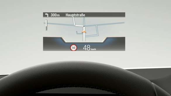 BMW Head-Up Display della BMW X7 G07 LCI BMW Head-Up Display Visualizzazione sul parabrezza della BMW X7 G07 LCI