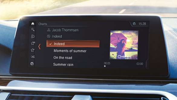 Menu di BMW Music nel BMW Control Display Menu di BMW Music nel BMW Control Display