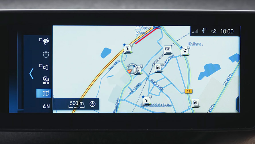 BMW ibrida Plug-in sistema di navigazione BMW Serie 3 Touring G21 BMW ibrida Plug-in sistema di navigazione primo piano