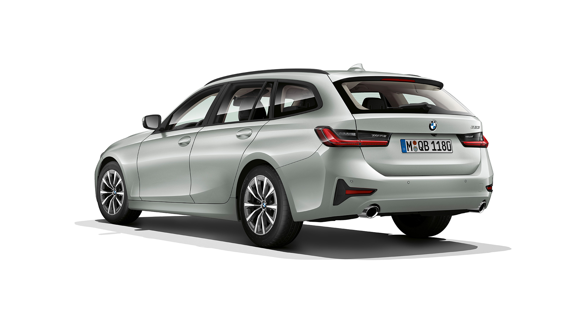 Versione Advantage vista posteriore a tre quarti G21 BMW Serie 3 Touring, versione Advantage, vista posteriore a tre quarti G21