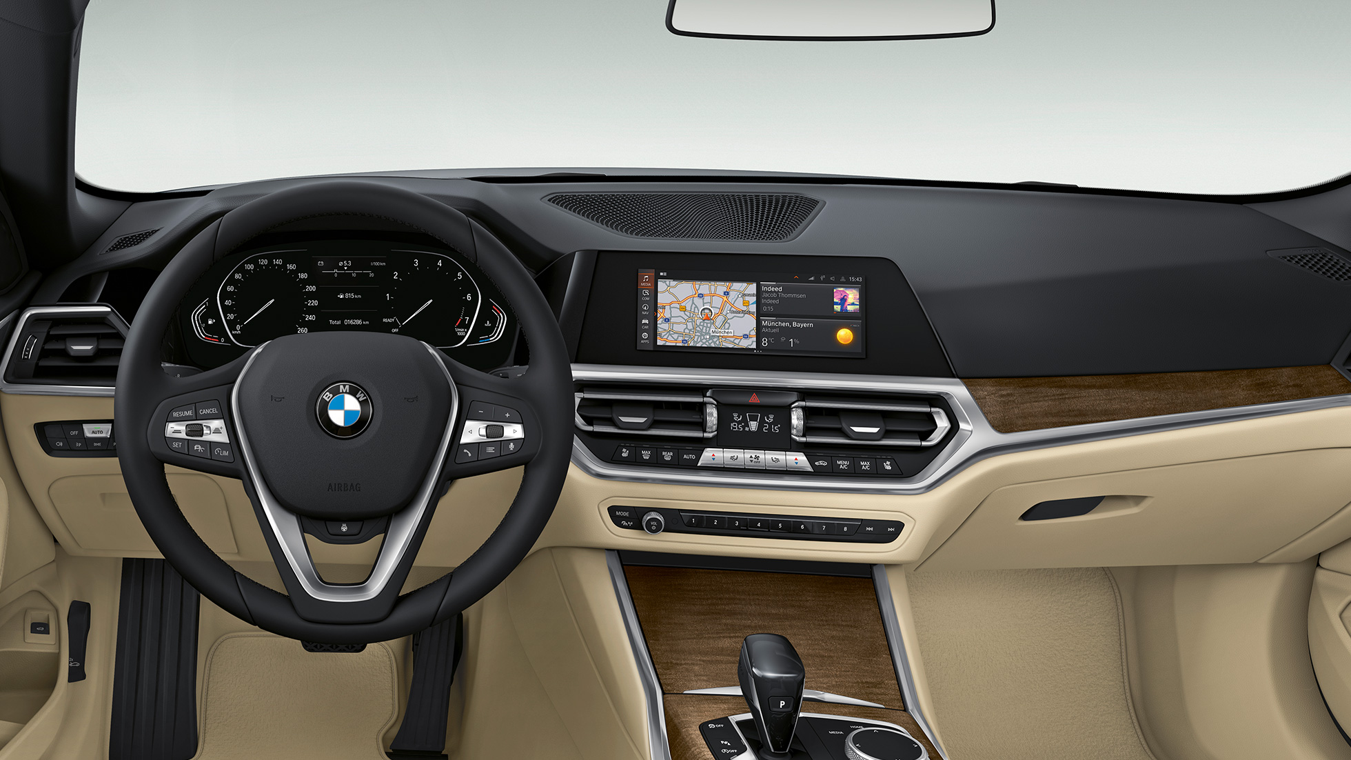 Cockpit della BMW Serie 4 Cabrio Allestimento base G23 2020 BMW Serie 4 Cabrio G23 2020 Allestimento base Interni, cockpit