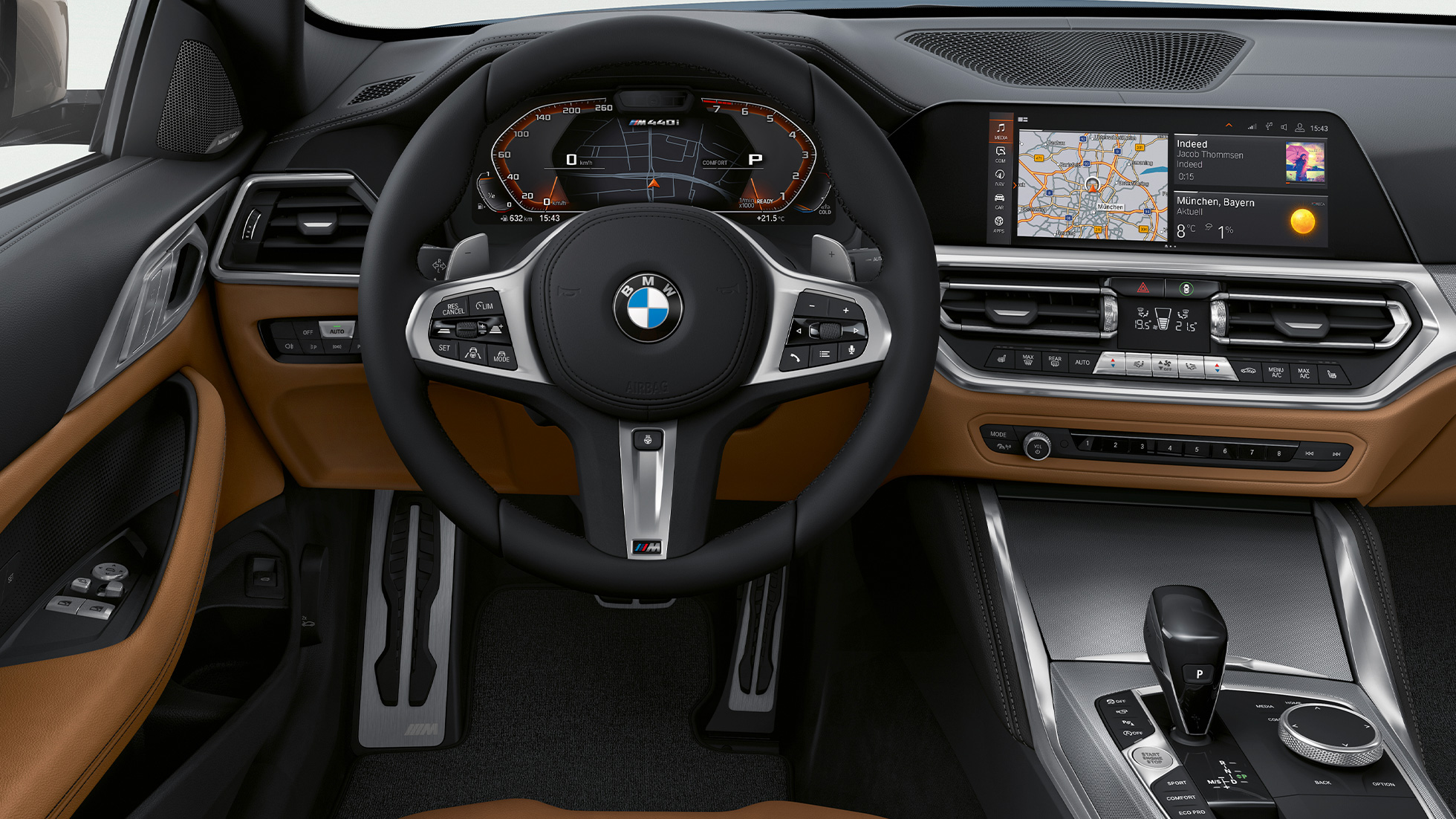 Cockpit della BMW Serie 4 Coupé G22 2020 BMW Serie 4 Coupé G22 2020 interni, cockpit