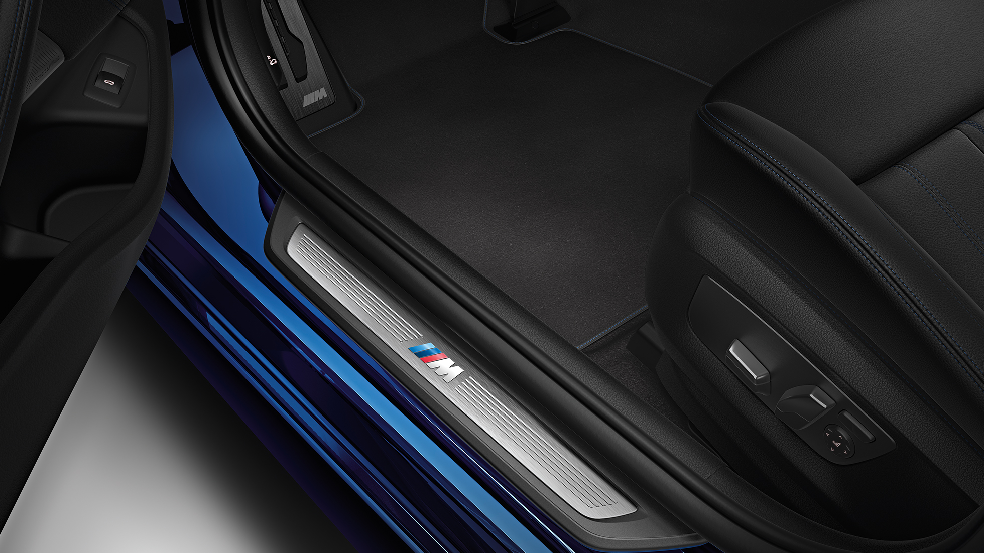 Pacchetto sportivo M Interni BMW Serie 5 Berlina 540i Berlina Pacchetto sportivo M BMW Serie 5 Berlina 540i Berlina G30 Mediterranean Blue metallizzato Interni