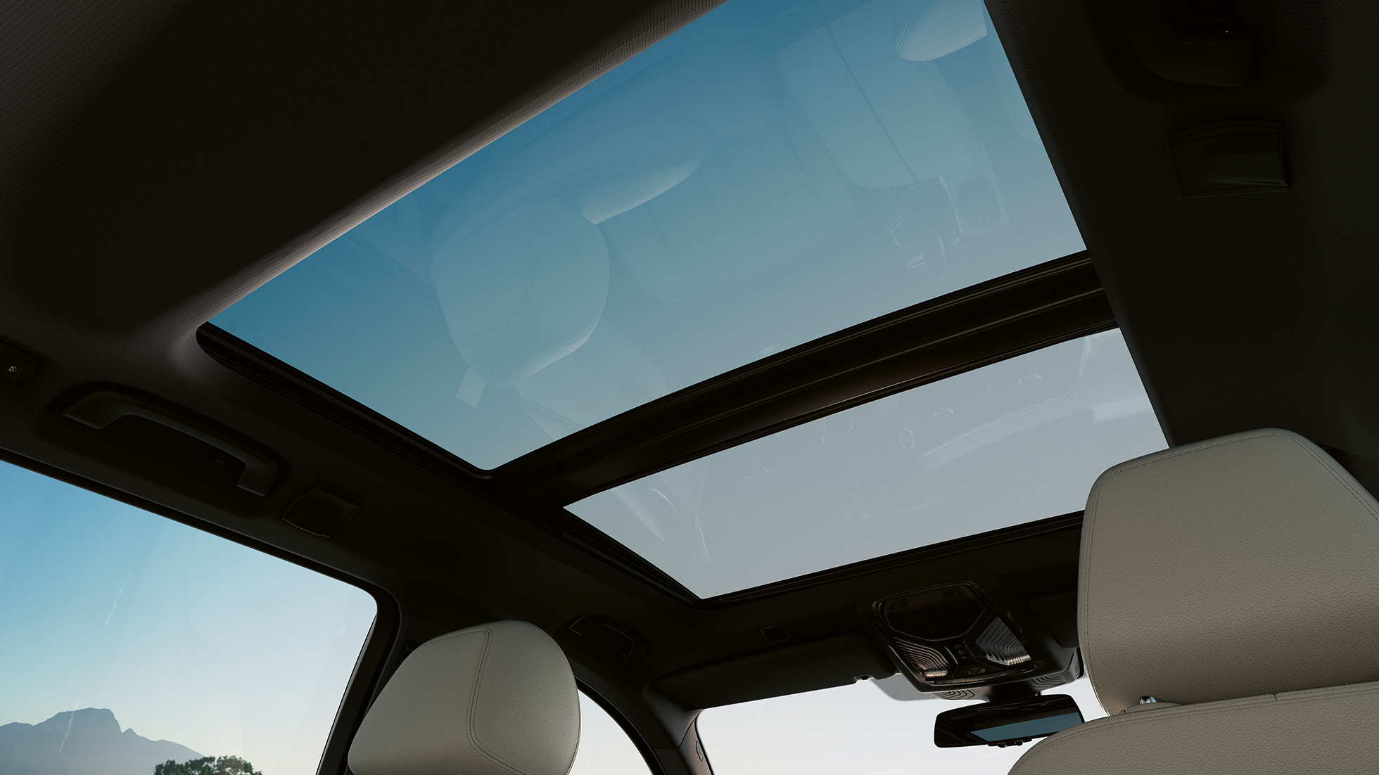 Tetto panoramico in vetro della BMW Serie 5 Touring G31 Tetto panoramico in vetro della BMW Serie 5 Touring G31 Facelift 2020, Sophisto Grey, interni