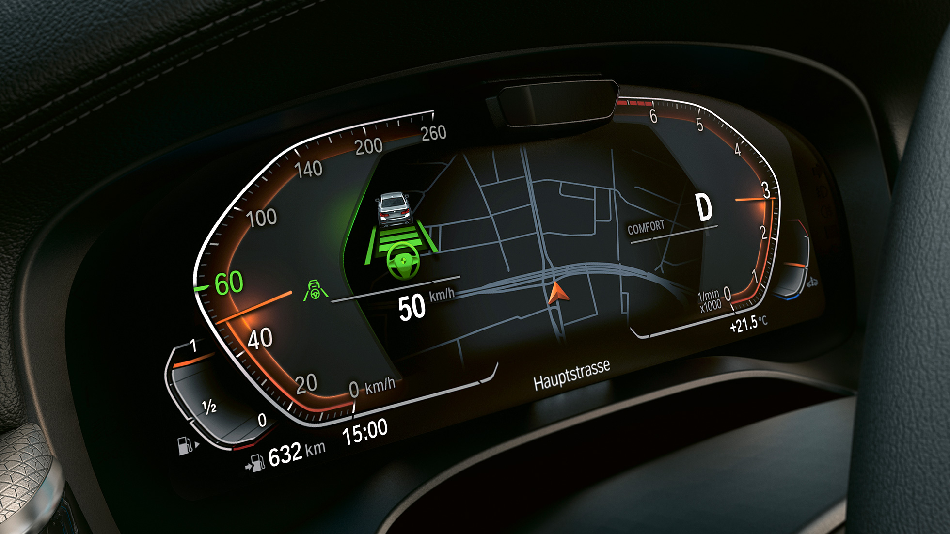 Display informativo della BMW Serie 5 Touring G31 Display informativo della BMW Serie 5 Touring G31 Facelift 2020, Sophisto Grey primo piano