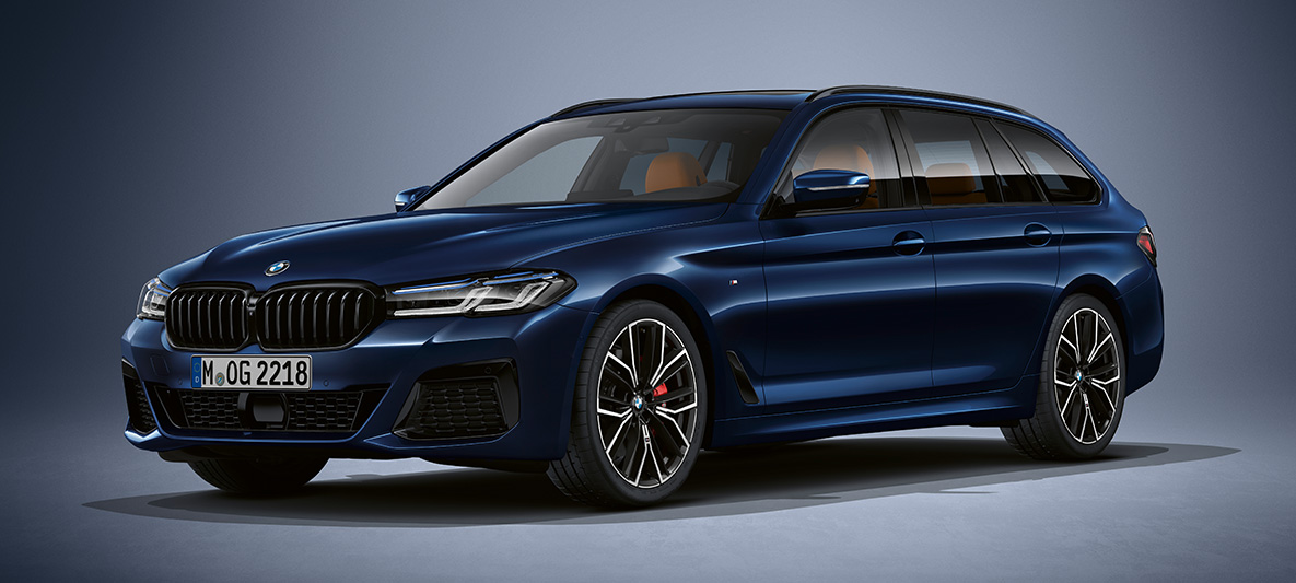 BMW Individual BMW Serie 5 Touring BMW Individual BMW Serie 5 Touring G31 Champagne Quarz metallizzato Vista laterale a tre quarti