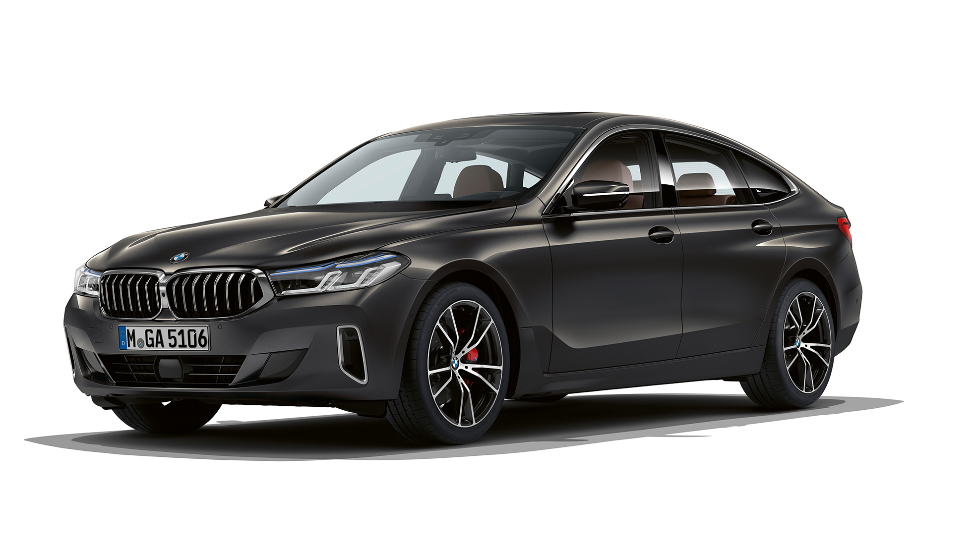 BMW Serie 6 Gran Turismo Versione Luxury G32 2020 BMW Serie 6 Gran Turismo G32 640d xDrive 2020 Versione Luxury Dravit Grey, vista anteriore a tre quarti
