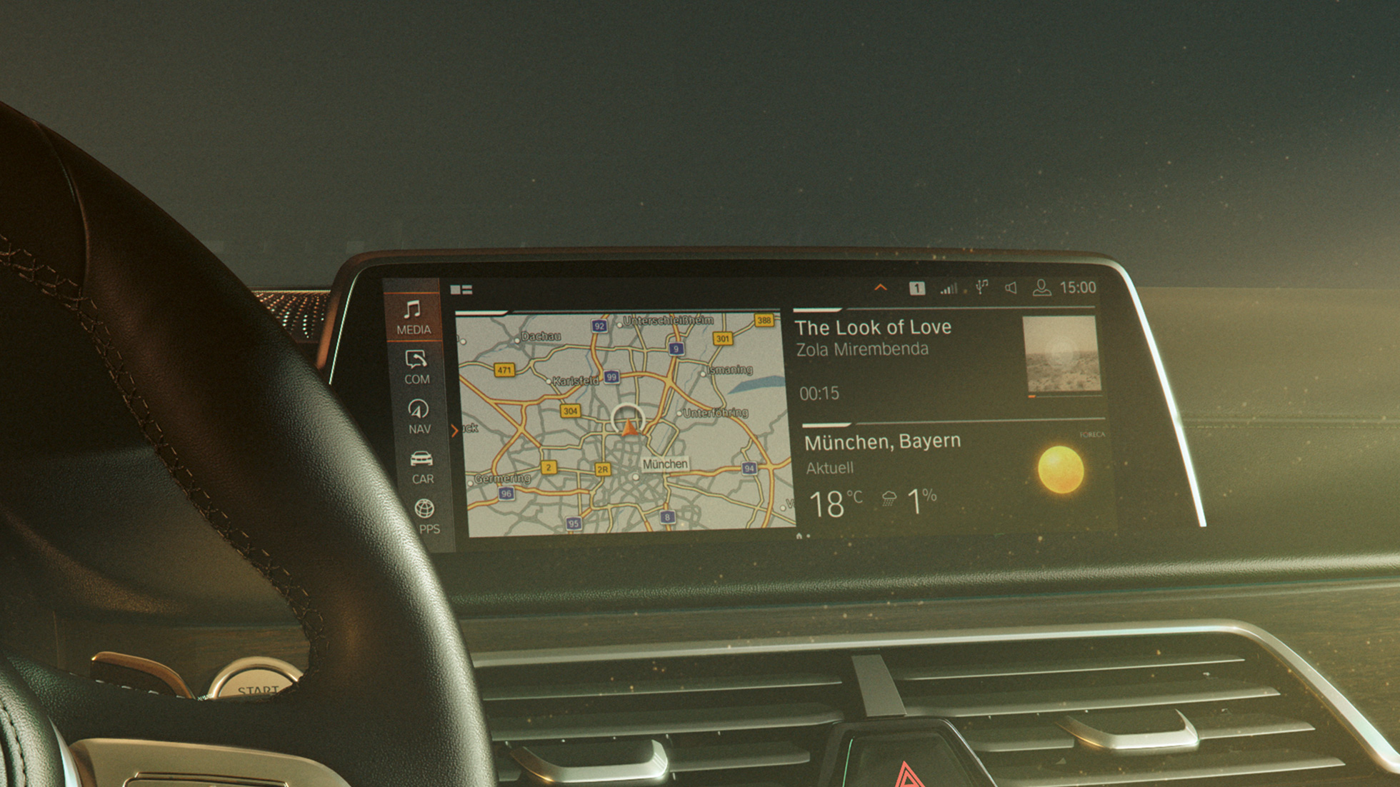 BMW Operating System 7.0 G11 Nuova BMW Serie 7 Berlina: BMW Operating System 7.0 sul display di controllo G11