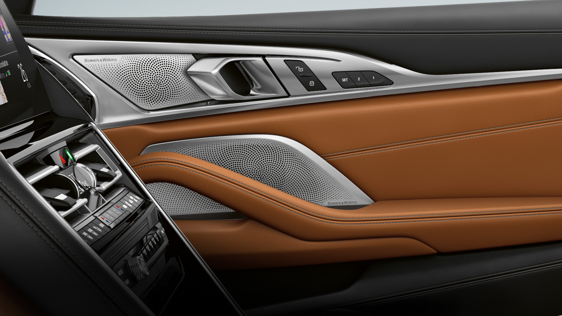 Interni della Nuova BMW M850i xDrive, Bowers & Wilkins Diamond Surround Sound System G14. Interni della Nuova BMW M850i xDrive, Bowers & Wilkins Diamond Surround Sound System G14.