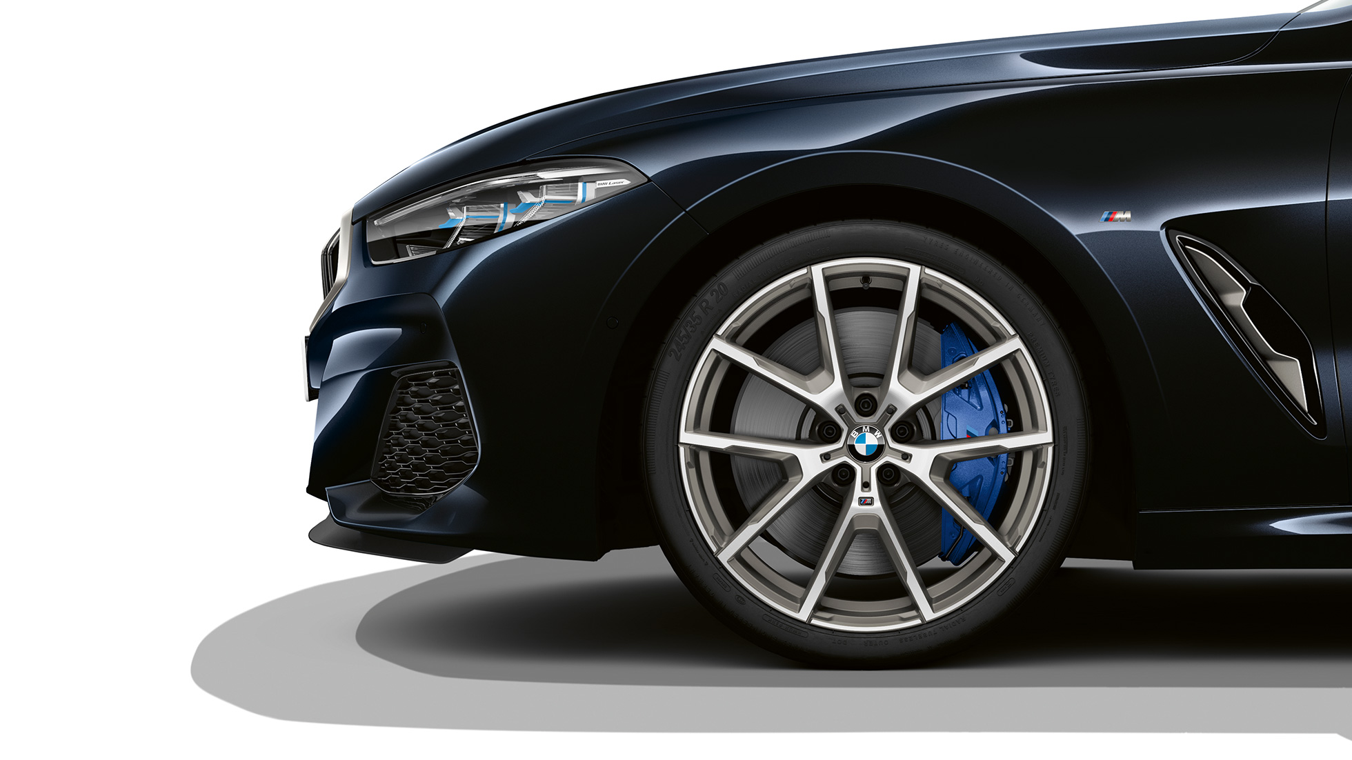 Cerchi in lega leggera M da 19", styling a doppi raggi n° 727 M bicolore G15. BMW Serie 8 Coupé, Carbon Black metallizzato, cerchi in lega leggera M da 19”, styling a doppi raggi n° 727 M bicolore G15.