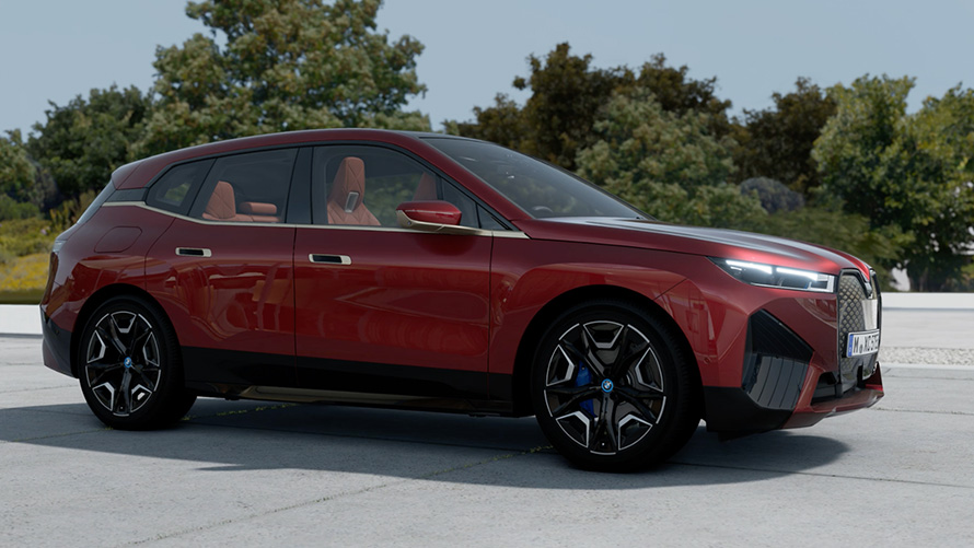 BMW iX i20 SUV elettrico Esterni Aventurine Red BMW iX i20 2021 SUV elettrico Esterni Aventurine Red