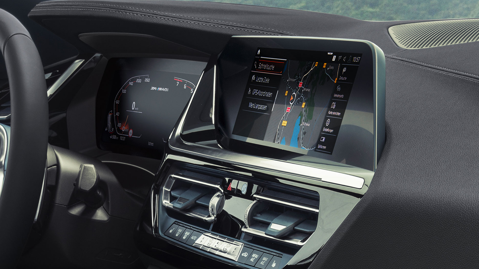 BMW Intelligent Personal Assistant della BMW Z4 M40i G29 BMW Intelligent Personal Assistant BMW Z4 Roadster M40i G29 2019 Control Display