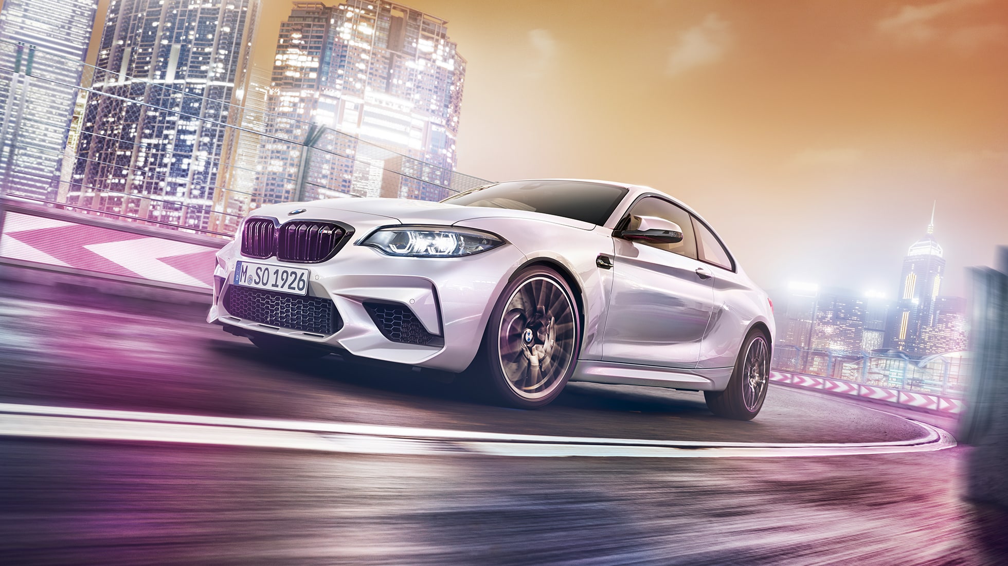 Design degli esterni della BMW M2 Competition F87 Gli esterni della BMW M2 Competition F87 2018 Hockenheim Silver metallizzato, vista anteriore a tre quarti