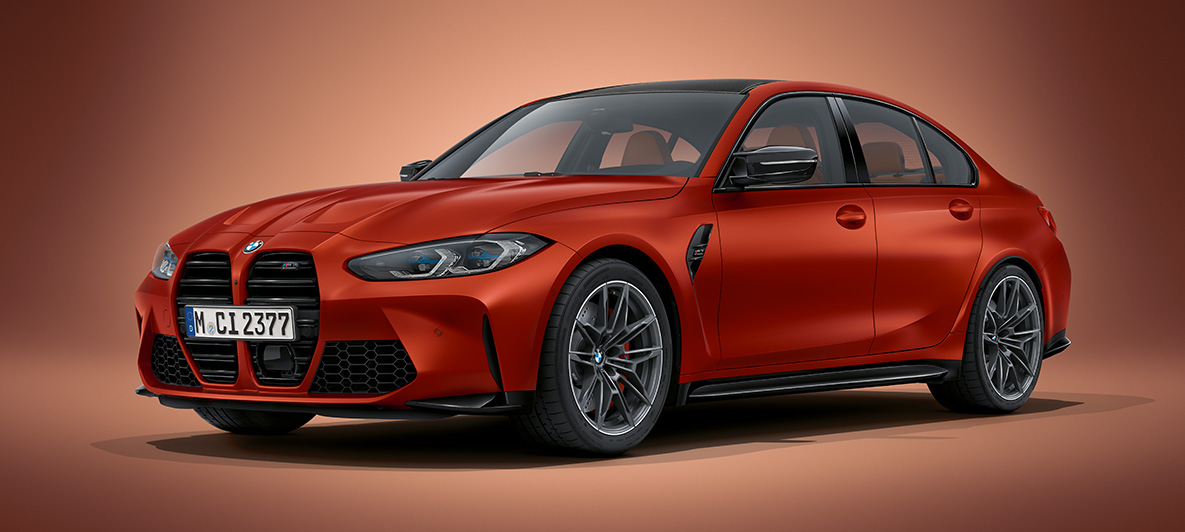 Frozen Black metallizzato BMW Individual della BMW M3 Berlina G80 2020 BMW M3 Berlina Frozen Black metallizzato BMW Individual G80 2020 vista anteriore a tre quarti ferma