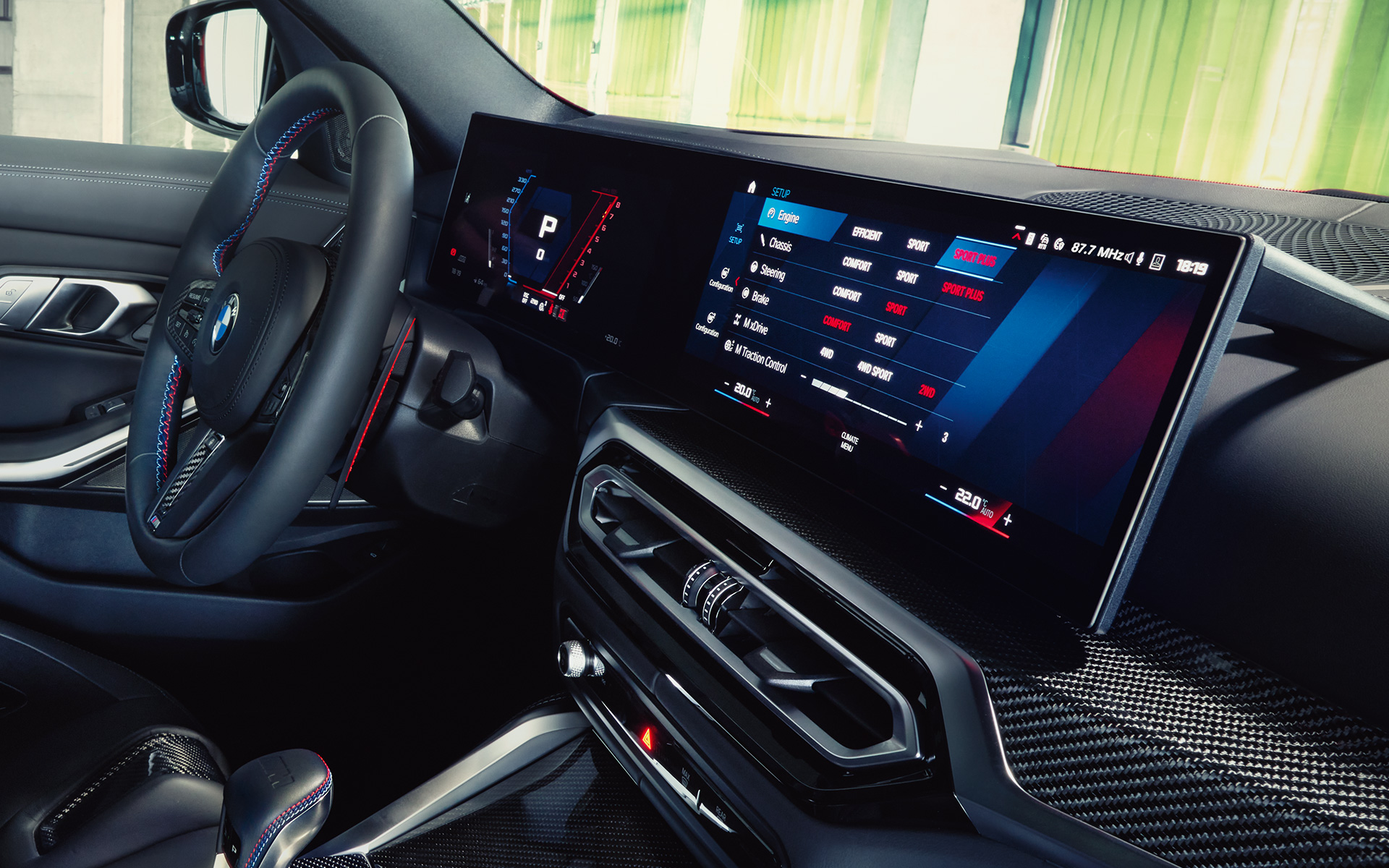 BMW Curved Display della BMW M3 Competition Touring G81 Interni della BMW M3 Competition Touring G81 con BMW Curved Display