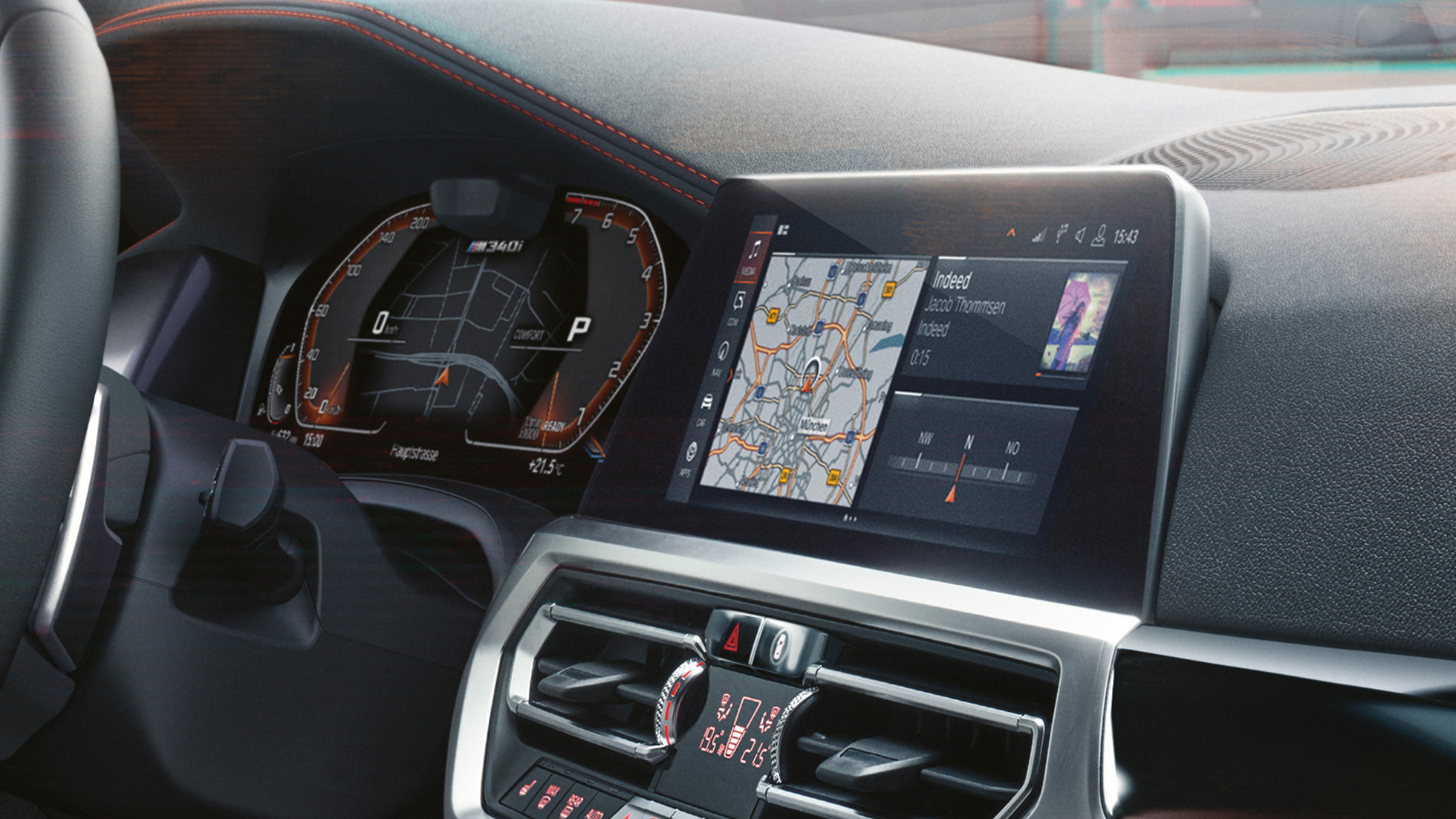 Design del cockpit G21 BMW M340i xDrive Touring, design del cockpit G21