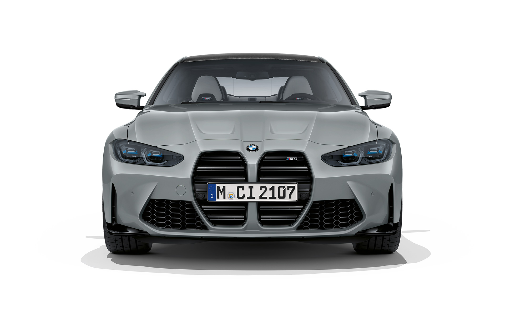 BMW M4 Coupé G82 2020 Brooklyn Grau metallizzato Vista anteriore