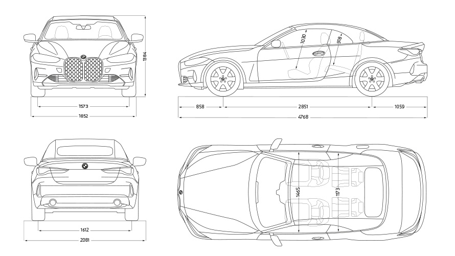 Vista posteriore a tre quarti della BMW M440i xDrive Cabrio G23 2020 BMW M440i xDrive Cabrio G23 2020 BMW Individual Frozen Portimao Blue metallizzato vista posteriore a tre quarti con modella