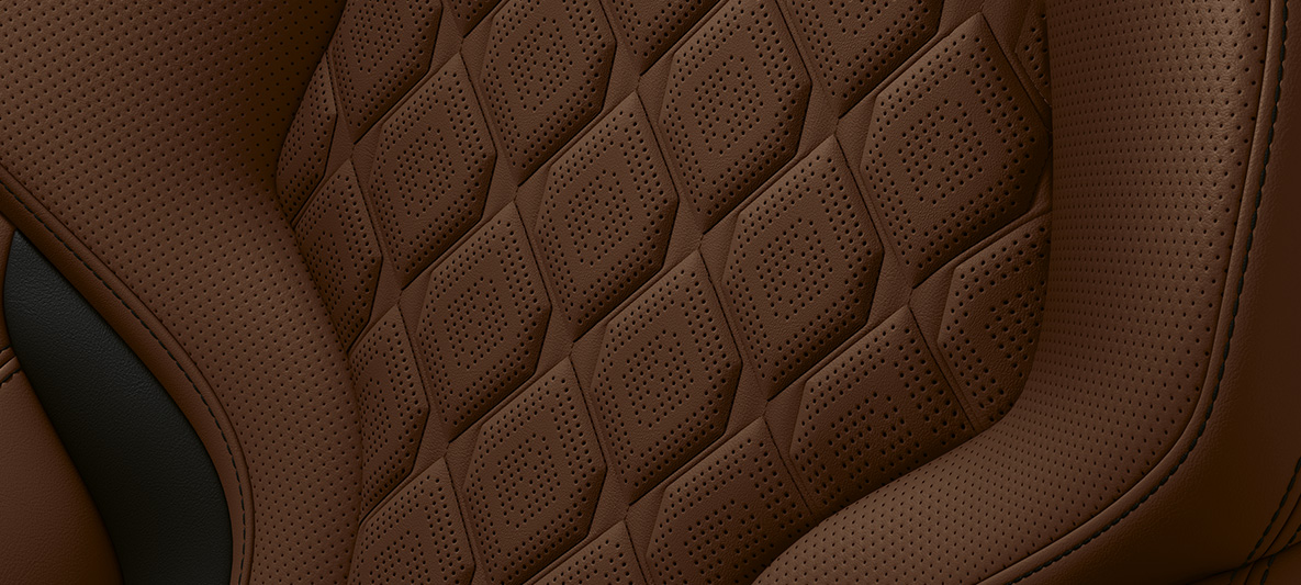 Pelle full Merino Taruma Brown G14. BMW Individual M8 Cabrio, interni in pelle full Merino Taruma Brown G14.