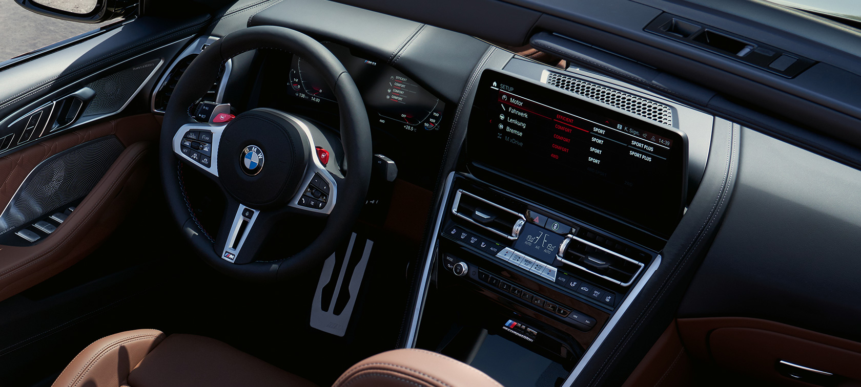 BMW M8 Competition Cabrio F91 LCI Facelift 2022 Cockpit Control Display BMW M8 Competition Cabrio F91 LCI Facelift 2022 Cockpit Control Display
