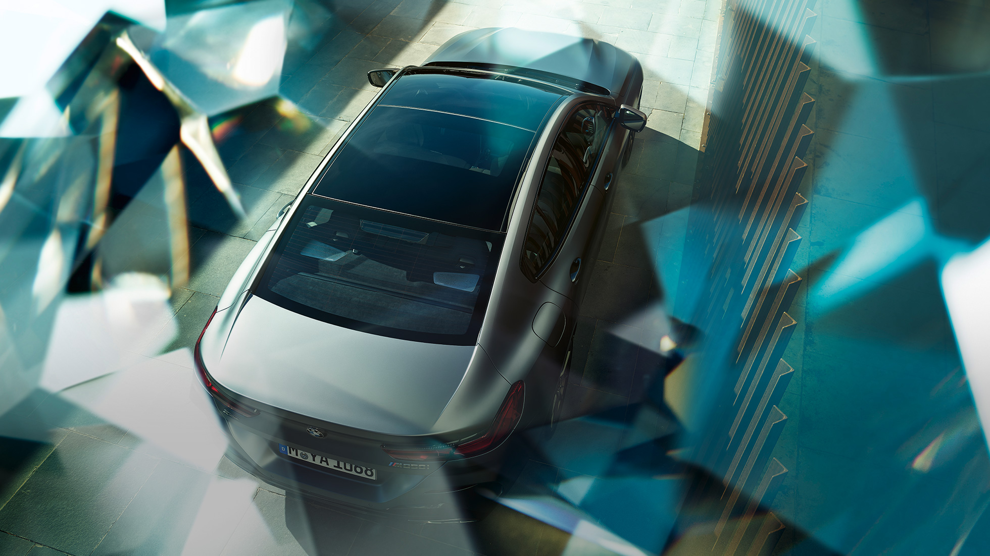 Panorama glass roof BMW M850i xDrive Gran Coupé G16 Panorama glass roof BMW M850i xDrive Gran Coupé G16 2019 BMW Individual Frozen Bluestone metallic birds-eye view