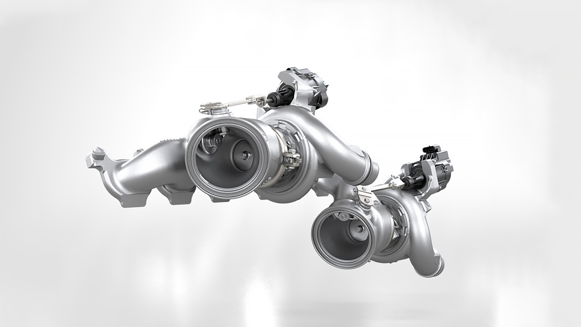 Motore benzina M high performance TwinPower Turbo a 6 cilindri, tecnologia TwinPower Turbo M. BMW X3 M Competition e BMW X3 M, motore benzina a 6 cilindri M TwinPower Turbo high performance, tecnologia TwinPower Turbo M.