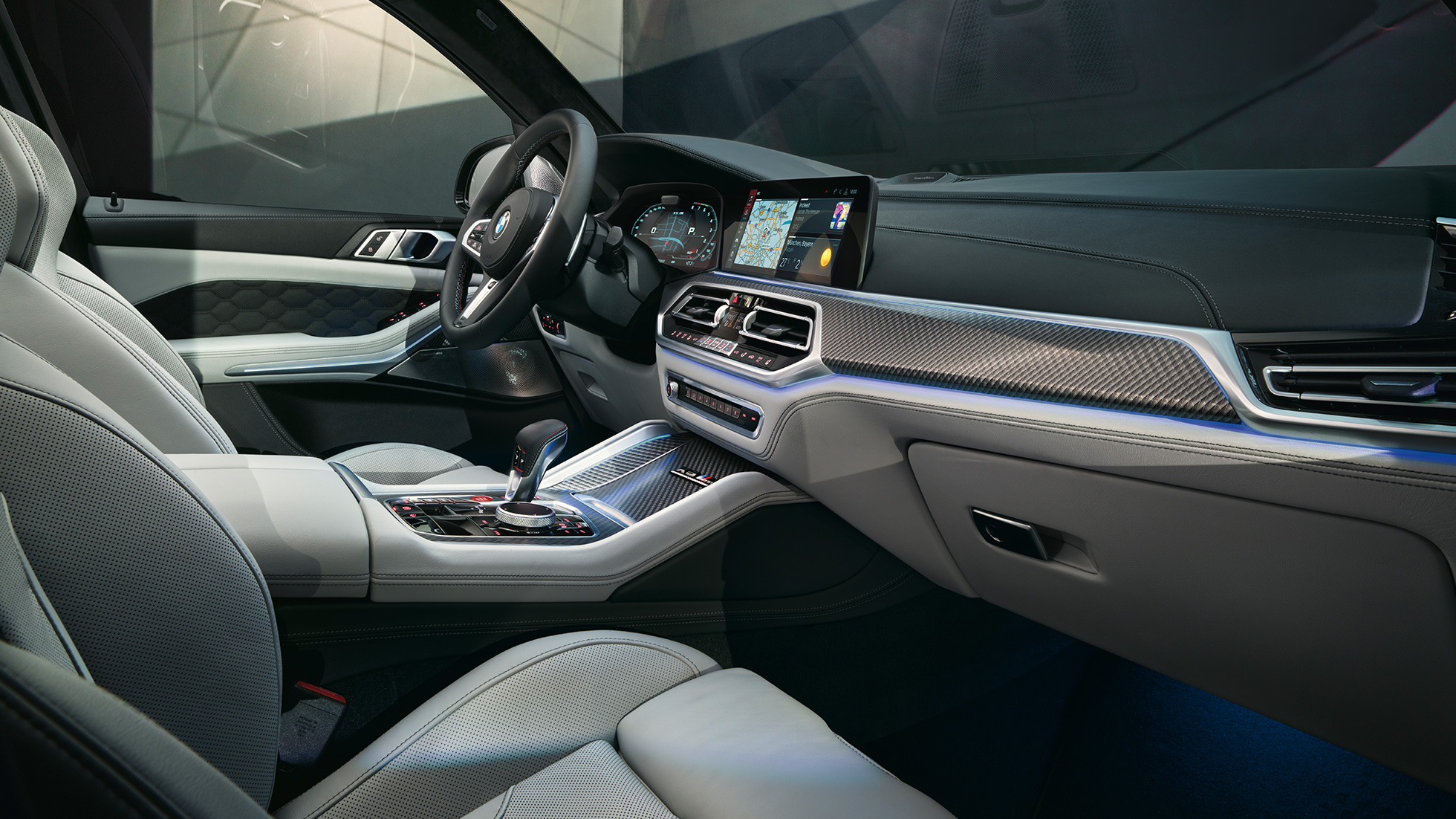 BMW X5 M Competition consolle centrale con selettore marce M F95 BMW X5 M Competition consolle centrale con selettore marce M F95 Interni