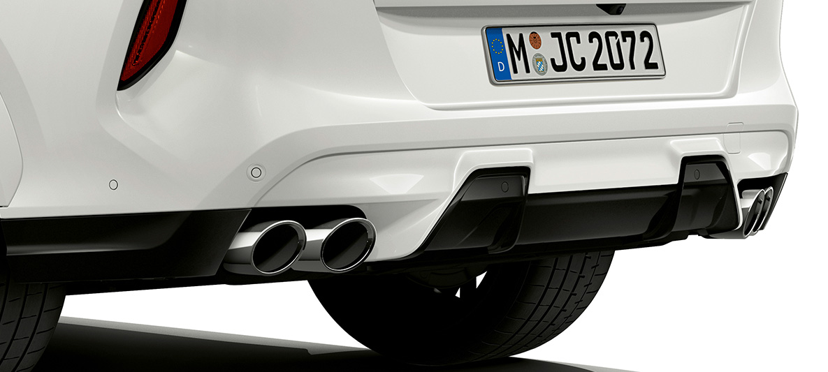 Fascione posteriore della BMW X6 M F96 Fascione posteriore della BMW X6 M F96 2020 SUV vista posteriore