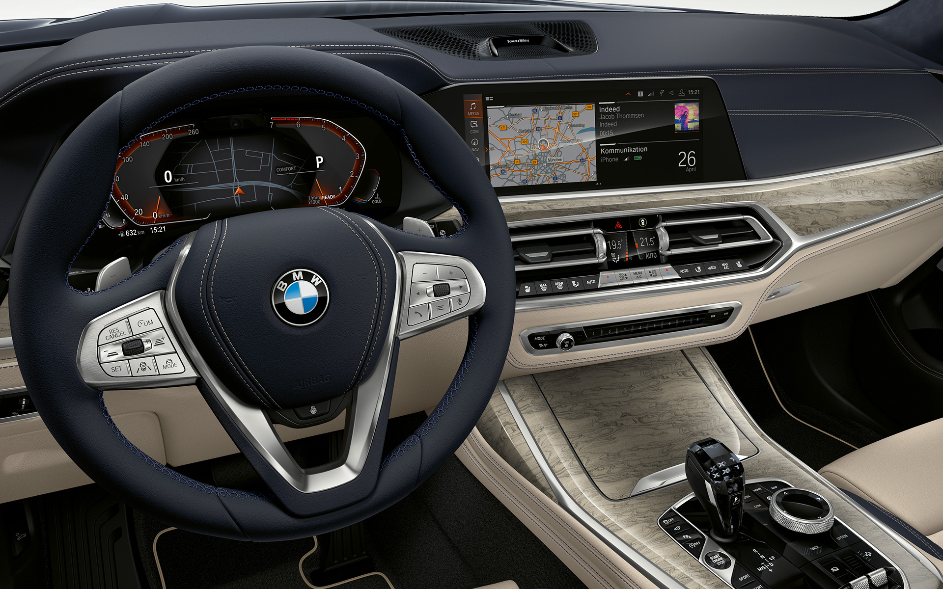 BMW X7 M50i M50d G07 2019 Primo piano del cockpit BMW X7 M50i M50d G07 2019 Primo piano del cockpit