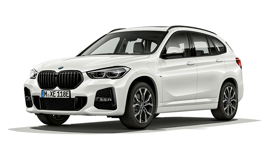 BMW X1 ibrida Plug-in F48 vista laterale a tre quarti Versioni BMW X BMW X1 ibrida Plug-in F48 vista laterale a tre quarti