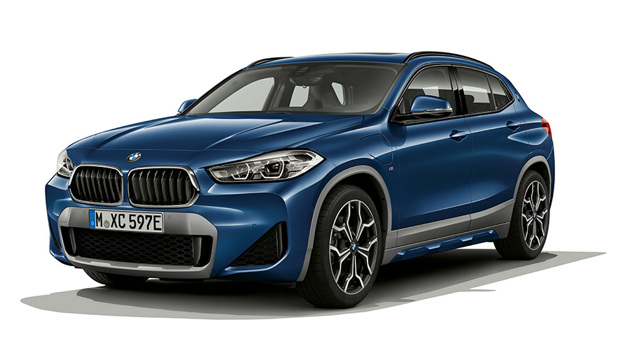 Versioni BMW X BMW X2 ibrida Plug-in F39 vista laterale a tre quarti Versioni BMW X BMW X2 ibrida Plug-in F39 vista laterale a tre quarti
