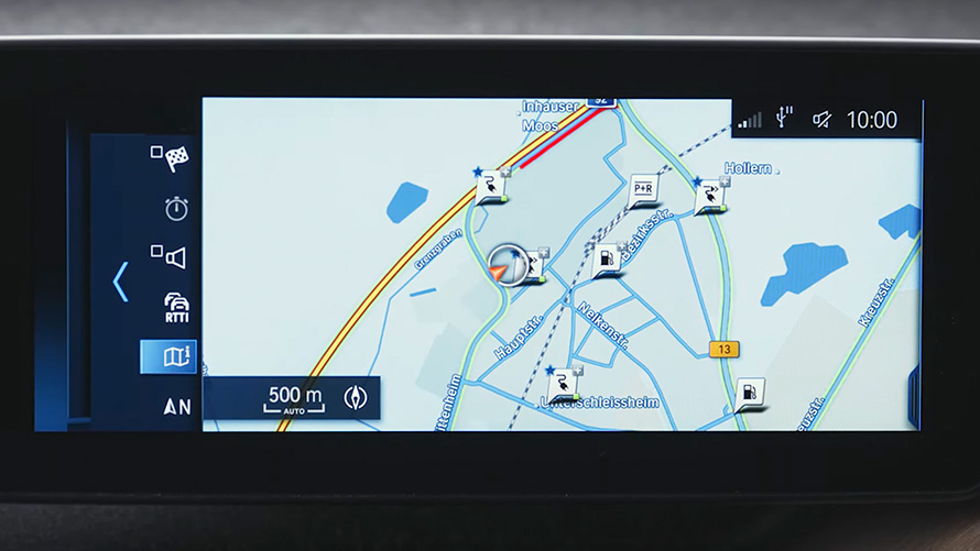 BMW ibrida Plug-in sistema di navigazione BMW ibrida Plug-in sistema di navigazione Ripresa da vicino