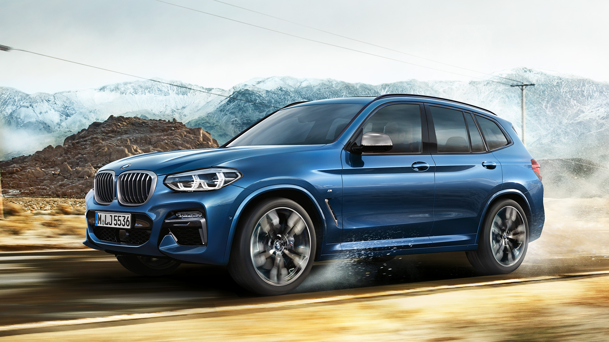 BMW X3 M40i, cerchio e parafango in collina G01 BMW X3 M40i, cerchio e parafango in collina G01