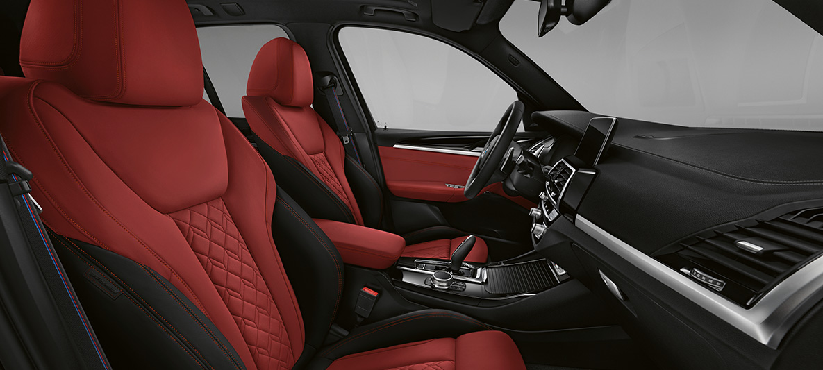 BMW X3, allestimento in pelle Merino estesa BMW Individual in Fiona Red/Black G01 BMW X3, allestimento in pelle Merino estesa BMW Individual in Fiona Red/Black G01