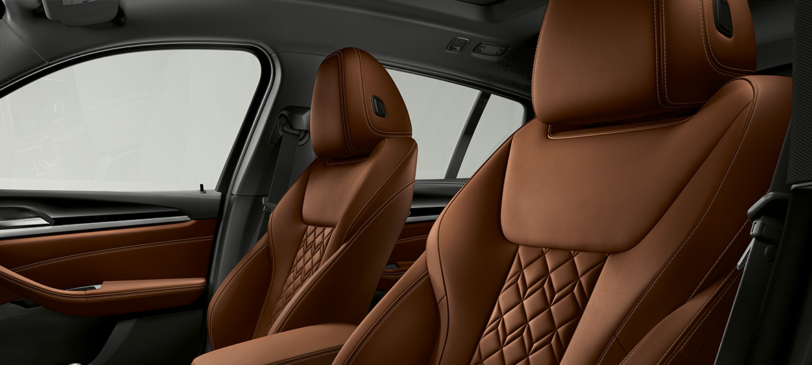 Allestimento in pelle Merino ampliata Tartufo BMW X4 G02 Allestimento in pelle Merino ampliata Tartufo della BMW X4 G02 2018 Interni